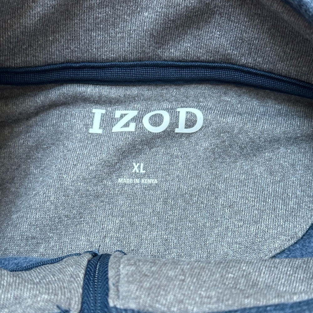 Izod Saltwater Classic 1/4 Zip Sweater/Sweatshirt Relaxed Classics Long Sleeve - Picture 5 of 7